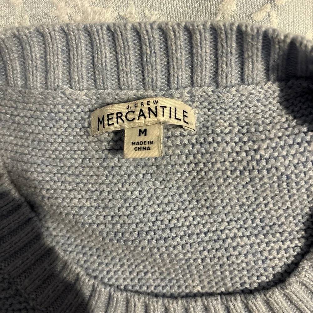 J. Crew light blue/Gray Crew Neck Sweater - Picture 2 of 4